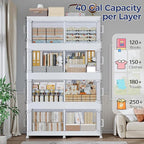 120GAL Extra Large Storage Bins with Lid, 480Qt Stackable Closet Organizers and Drawers, Collapsible Storage Bins with Wheels, Folding Containers for Home, Kitchen Office, 3Pack White