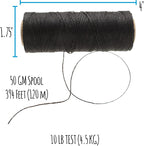 The Beadsmith 100% Hemp Cord – Black Color – 1mm, 394 Foot Spool, 10LB Test Strength – Twine for Jewelry Making, Macrame, Paper Crafts, Gardening, Scrapbooking, Home Décor, DIY String Art & More