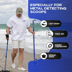 CKG Metal Detector Shovel Travel Carbon Handle for Scoop Shovel, Universal Lightweight Pole for Beach Metal Detecting Digging Tools Treasure Hunting 3k Carbon Fiber Long Tube Rod – Blue/Travel Size