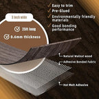 GSCIT Club Walnut Edge Banding, 3 inch x 25ft roll of Veneer Edge Banding Preglued Flexible, Real Wood Tape Banding