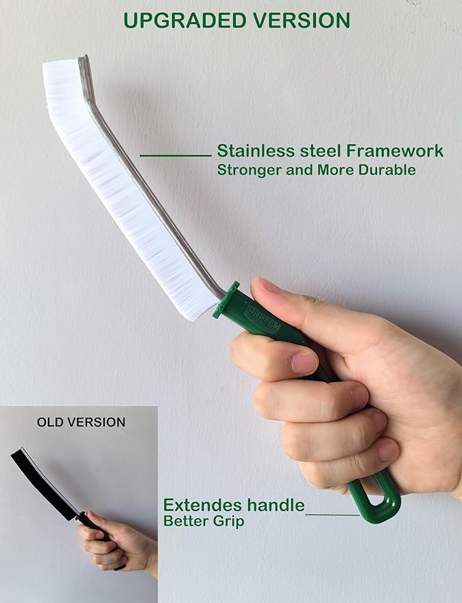 New Crevice Cleaning Brush, Hard-Bristled Washing Brush, Corner Edge Cleaning Brush, Multifunctional Gap Brushes for Kitchen countertop Surfaces, Windows Groove, Tiles & Faucets - 3PCS