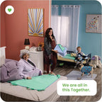 IMPROVIA® Washable Underpads, 34" x 52" (1 Pack) - Heavy Absorbency Reusable Incontinence Pads for Kids, Adults, Elderly, and Pets - Waterproof Protective Pad for Bed, Couch, Sofa, Furniture, Floor