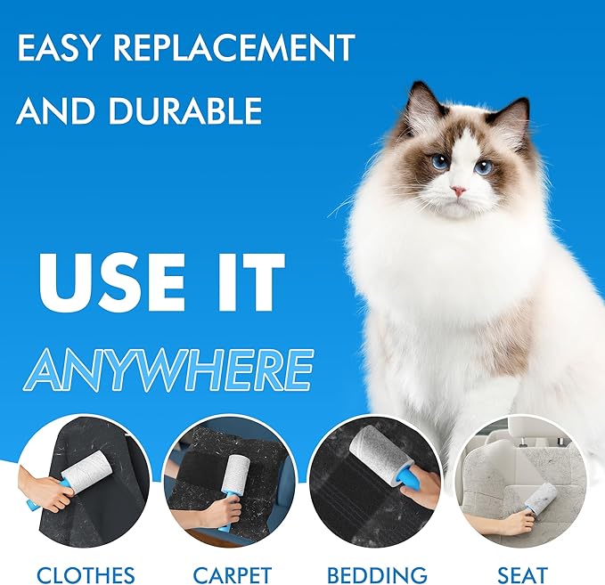 Extra Sticky Lint Roller Refills Only, Mega Value Set 999 Sheets for Pet Hair Removal, Dog and Cat Lint Remover for Clothes, Furniture, Carpet