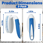 PHYEX Scrub Brush, 2 Pack Household Cleaning Brushes with Stiff Bristles, Scrubbing Brush for Carpet, Shower, Bathtub, Kitchen, Pool Tile, Bathroom Scrubber, Small