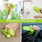 LIVOS Microfiber Cleaning Cloth Roll - 80 Pack, Reusable Paper Towels Green Tear Away, Microfiber Towels for Car, Super Absorbent Lint Free Cleaning Rags for House, Kitchen, Window-11.5"x11.5"