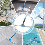 75'' Window Squeegee Cleaner Tool, Professional Window Cleaning Kit for Glass with 360° Rotation & Extension Pole- Glass Cleaner Tool with Scrubber for Windows,Glass,Bathroom,Shower