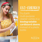 Tru Earth Multi-Surface Cleaner Eco-Strips | All Purpose Cleaner Concentrate for Multi-Use, Fresh Lemon Scent, 8 Strips