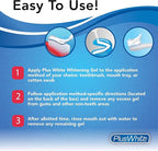 Plus White Speed Whitening Gel - 5 Minute Results - Professional at Home Teeth Whitening w/Dentist Approved Ingredient & Tooth Stain Remover (2 oz)