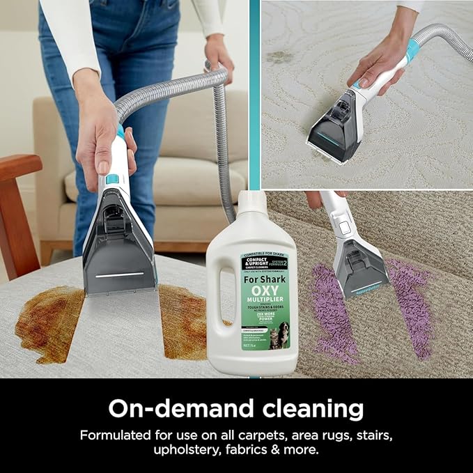 1L Stain & Odor Remover, Carpet Cleaner. Compatible With Shark All Upright And Compact Deep Carpet Cleaners(2 PCS)
