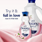 Downy Gentle Soft + Fresh Fabric Softener Liquid, Cherry Blossom Scent, 56 FL OZ, 83 loads, Liquid Fabric Softener Designed to be Gentle on Skin