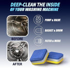 Washing Machine Cleaner Tablets 14 Pack for HE Front Load - Eco Friendly Washer Cleaning Tablets Formula - Pets Hair & Smell Solution - Septic Safe Descale Deodorize Protect - 1 Plus Year Supply