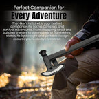 Rite Edge 17.5-Inch Hiker's Hatchet – Multi-Tool Axe with Hidden Saw, Fire Starter, Hammer, and Nylon Fiber Handle – Includes ABS Sheath for Camping and Survival