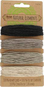 The Beadsmith 100% Hemp Cord – Onyx Colors – 1mm, 30 Foot Spool, 20LB Test Strength – Twine for Jewelry Making, Macrame, Paper Crafts, Gardening, Scrapbooking, Home Décor, DIY String Art & More