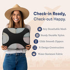 Shacke Premium 5 Packing Cubes Set - Lightweight Mesh Travel Luggage Organizers with Laundry Bag, 5-Piece Suitcase Storage System (Black)