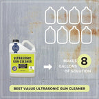 Ultrasonic Gun Cleaner - Makes 8 Gallons - Tillbrook Concentrated Ultrasonic Gun Cleaner - 128 oz Cleaning Solution for Guns, Pistols, & Gun Parts - Safe for Most Gun Finishes - Removes Oil & Grease