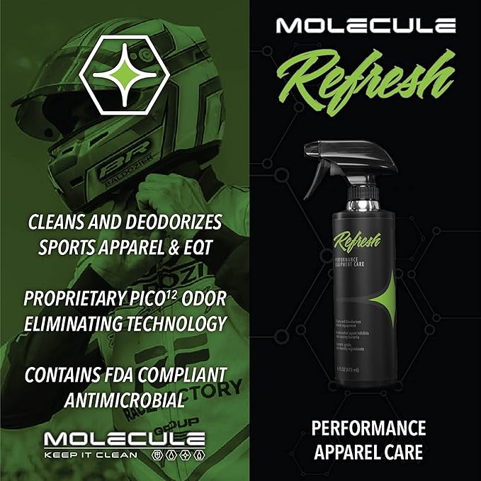 Molecule Refresh | Performance Apparel Care | Cleans and Deodorizes Racing Suites & Technical Fabrics | Signature Fresh Scent | 5 Gallon