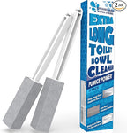 2 Pack Pumice Stone for Toilet Cleaning, Extra Long Handle for Removing Bowl Ring, Pool, Bathroom, Toilet Brush