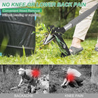 Weed Puller Tool,Gardening Stand Up Weeding Tool with 40" Long Handle Heavy Duty,4-Claws Manual Weeder Remover,Weeder Root Without Bending for Dandelion Gardening Yard Patio（Grey）