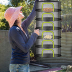 6 Layer Herb Drying Rack, Herb Drying Rack Hanging Mesh, Foldable Plant Drying Net With U-Shaped Zipper, Garden Shears, Hooks, For Drying Herbs Plants, Flowers, Fruits, Food, Clothes(6 Layers-23.62'')