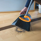 Surfer Combo Broom with Dustpan Combo Set – 4-Piece Composable Handle Broom and Dustpan Set with Long Handle | Durable Dust Pan & Broom for Home and Commercial Cleaning