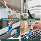 14 Pcs Crevice Cleaning Brush Set – Hard Bristle Cleaning Tools for Grout, Tile Floors, Gaps & Narrow Spaces – Multi-Purpose Grout Scrub Brush for Cleaning Bathroom, Shower, Window Tracks, Kitchen