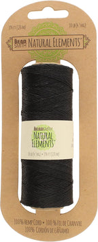 The Beadsmith 100% Hemp Cord – Black Color – 1mm, 394 Foot Spool, 10LB Test Strength – Twine for Jewelry Making, Macrame, Paper Crafts, Gardening, Scrapbooking, Home Décor, DIY String Art & More