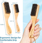 BFWood Horsehair Silver Brush - 2PCS Detailing Brush Set for Silverware - Jewelry Cleaning Brushes for Sterling, Cutlery, Metal - Perfect Match for Silver Polish