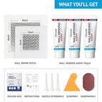 Drywall Repair Kit, Spackle Wall Repair Kit, 3 Pack Wall Mending Agent Putty, Wall Repair Paste Plaster for Wall Crack/Nail Hole, Wall Hole Filler with 2inch 4inch Wall Patch