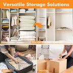 GONGSHI Vacuum Storage Bags, Space Saver Seal Bags For Clothing, Blankets, Comforters, Pillows, Clothes Storage,Travel Luggage.5 J 5 L