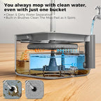 Masthome Mop and Bucket Set,360° Square Spin Mop with Separate Dirty Water System,Versatile Mops for Walls with 64" Extra Long Handle Telescopic,2 Microfiber Pads,Mops for Home Floors Cleaning