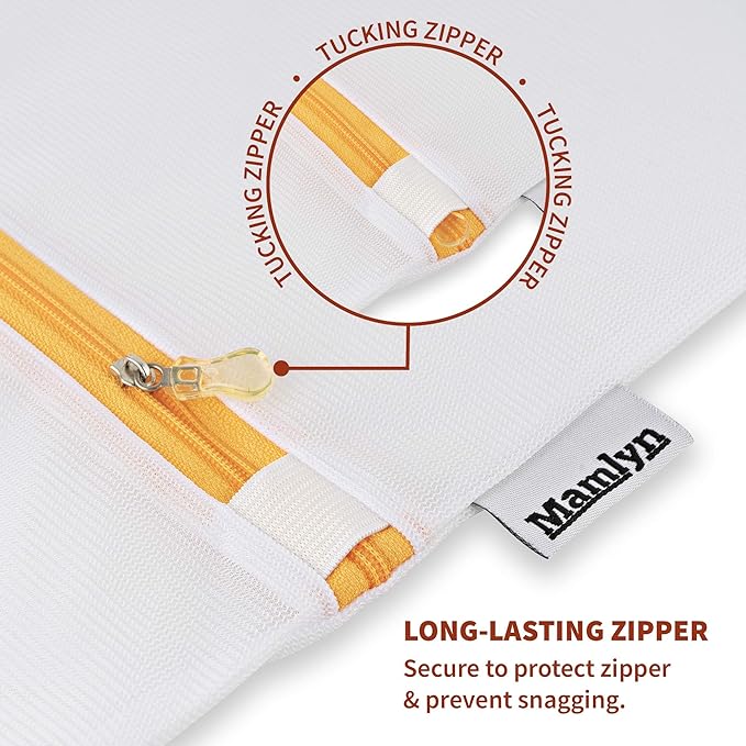 Mesh Laundry Bag for Delicates, Wash Bags for Underwear and Lingerie, Makeup Organizer Bag (1 Medium, 1 Small)