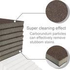 Carborundum Sponge Nano Emery Sponges Caspian Stone Pot Clean Brush Rust Eraser Grit Scouring Pads Pot Cleaning Pads with Carborundum Washing Kitchen Cleaner Tool 8pc