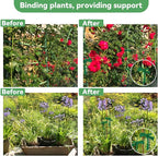 MAQIHAN 2 Pack Garden String - Plant Ties, Garden Twine, Gardening Tape, Tree Support, Stretchy Trap for Trees,Flowers,Green Soft Ties for All Plants All Gardeners(35M/Roll,115FT)