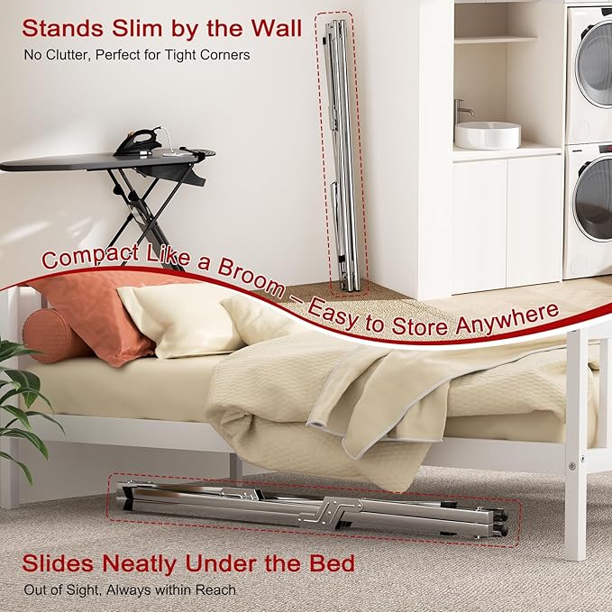 Clothes Drying Rack, Heavy-Duty Folding Laundry Drying Rack for Indoor Outdoor Use, 50.4-78.7" Extendable Stainless Steel, Space-Saving Design, Foldable Freestanding Airer