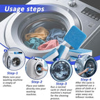 Washing Machine Cleaner Effervescent Tablets - 24 Pieces, Deep Cleaning Formula, Removes Grime & Odors, Deodorizes & Refreshes HE Top/Front Load Washers