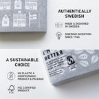 Nordhus Design Swedish Dishcloths,10 Grey Cloths, Made in Sweden - Reusable, Washable Cellulose Cotton Kitchen Cloths - Replace Paper Towels, Wipes, Sponges, Dish Rags