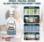 Glass Cleaner 16 oz - All Purpose Cleaning Spray for Glass Doors & Windows, Mirrors & Chrome Surfaces - Glasses Spray Helps Remove Smudges, Fingerprints, Rain Spots & Oil - Glass Cleaners