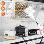 2500W High Pressure Steam Cleaner with One-Button Adjustment, 15 in 1 Handheld Steam Cleaner for Home, Multi-Purpose Portable Steamer for Car Detailing/Grout/Floor/Tile Dirt Remover Cleaning Tool