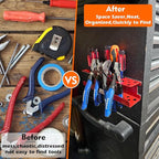 MUTUACTOR Magnetic Screwdriver Holder,Heavy Duty Magnetic Mount Red Screwdriver Organizer,Magnetic Tool Holder Durable Storage Holder for Screwdriver Plier Shear Tool Chest Cart Workbench,1PCS