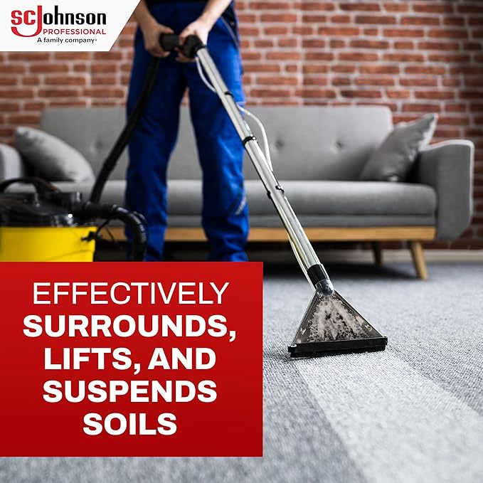 SC Johnson Professional Carpet Pre-Spray and Bonnet Cleaner, Carpet Cleaner Pre-Spray, 1 Gallon, 4 Count, for Professional Use Only