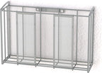 Simple Houseware Over Cabinet Door Organizer, 12.5"Wx3.75"Dx18"H, Mesh Silver