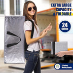 Cosy Family 4 Pack Heavy Duty Extra Large Moving Bags with Backpack Straps - Strong Handles & Zippers, Storage Totes For Space Saving, Fold Flat, Alternative to Moving Box (X-Large-Set of 4, Silver)