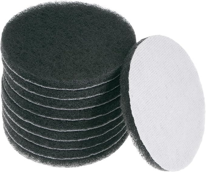 HARFINGTON 10pcs Drill Power Brush 5 inch Tile Scrubber Scouring Pads 1500 Grit for Bathroom Kitchen Household Cleaning