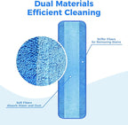 8-Pack Microfiber Cleaning Pads, 18-Inch Microfiber Mop Pads Compatible with Bona Mop, Washable and Reusable Mop Pad Refills for Hardwood Tile Laminate Floors