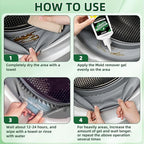 2 Pcs Household Stain Remover Gel, Washing Machine Cleaner with Brush, Stain Remover Gel for Tile Grout Washer Cleaner, Wall, Sealant, Glass, Kitchen, Sinks