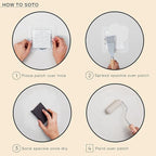 soto Large Hole Repair (Up to 4"), White Spackle, 7-Piece Kit (No. 07 in Situ White) - High Strength Hole Repair Kit for use on: Walls, Drywall, Ceiling, Furniture, Cabinets