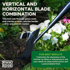 Weeder & Lawn Edger for Landscaping - Manual Edgers, Edging Shovel for Precise Clean Borders, Garden Cultivator Long Handle for Tight Spaces, Long Handle Garden Tools Landscaping - KWIK EDGE Duo
