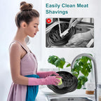 Mini Dish Brush for Cleaning Chicken Shredder, Palm Brush Dish Scrubber with Ergonomic Grip, Kitchen Brush for Washing Dishes, Pans, Pots, Sink (1, Matcha)