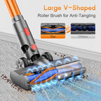 Cordless Stick Vacuum Cleaner - Rechargeable, 45Kpa Powerful Vacuums with Detachable Battery Display, Max 45Mins Runtime, 8 in 1 Handheld Vacuum for Hardfloor & Carpets Pet Hair