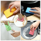 Zhengmy 300 Pieces Sponges Bulk Sponges Kitchen Compressed Sponge Natural Dish Sponge Compressed Wood Pulp Cleaning Without Scratching for Kitchen Bathroom, 3.9 x 2.4 x 0.12 Inch (Multicolor)